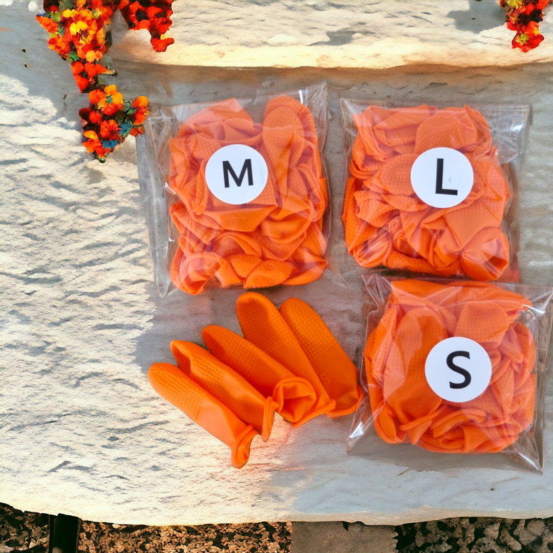 FINGERKAPSLER med skridsikkert overflade